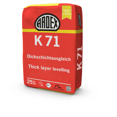 ARDEX K 71 - Vyrovnávací samonivelační potěr pro silné vrstvy ARDEX K 71 - Vyrovnávací samonivelační potěr pro silné vrstvy