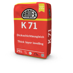 ARDEX K 71 - Vyrovnávací samonivelační potěr pro silné vrstvy